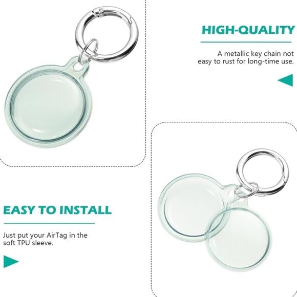 2 Pcs Wear-Resistant Portable Case TPU Cover Storage Box Key Ring Accessory - Picture 5 of 15